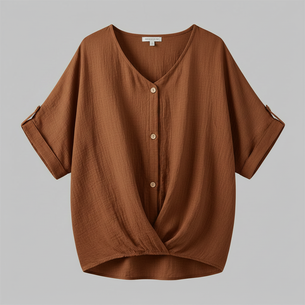 Camicetta Elegante da Donna | Top con Scollo a V in Cotone