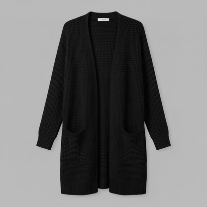 Cardigan Elegante Lungo Donna in Lana | Abbigliamento Moda