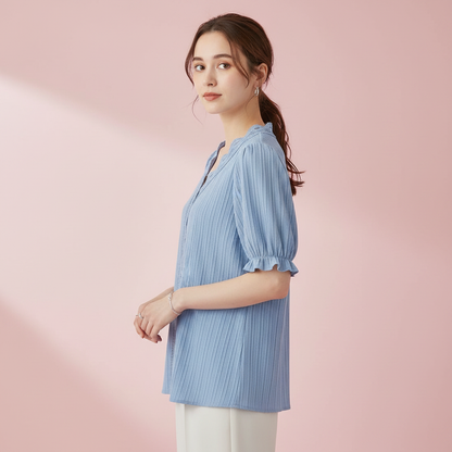 Camicetta Elegante Azzurra Donna | Camicetta Estiva in Pizzo