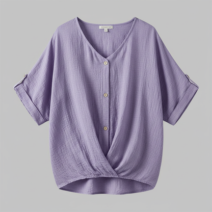 Camicetta Elegante da Donna | Top con Scollo a V in Cotone
