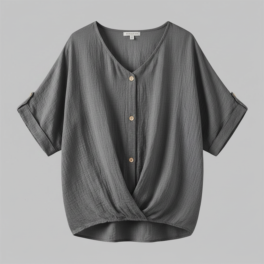 Camicetta Elegante da Donna | Top con Scollo a V in Cotone