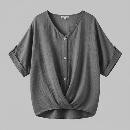Camicetta Elegante da Donna | Top con Scollo a V in Cotone