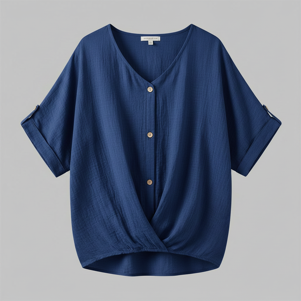 Camicetta Elegante da Donna | Top con Scollo a V in Cotone