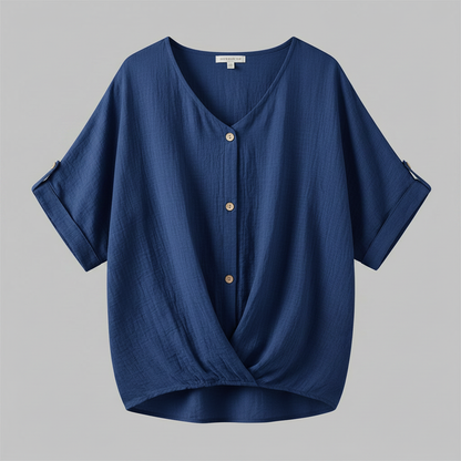 Camicetta Elegante da Donna | Top con Scollo a V in Cotone