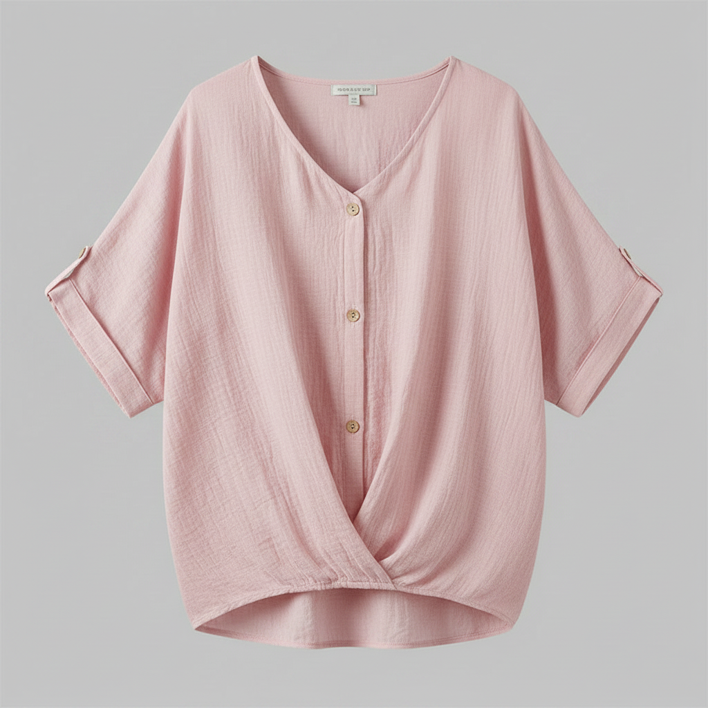 Camicetta Elegante da Donna | Top con Scollo a V in Cotone