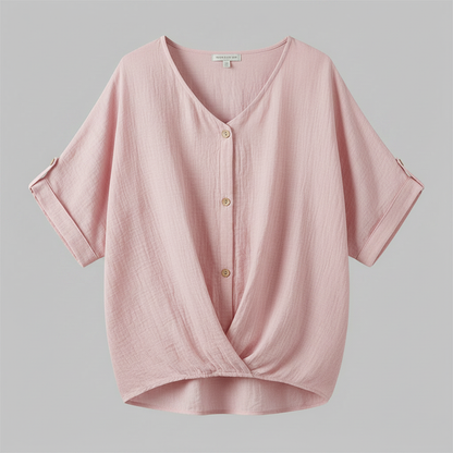 Camicetta Elegante da Donna | Top con Scollo a V in Cotone