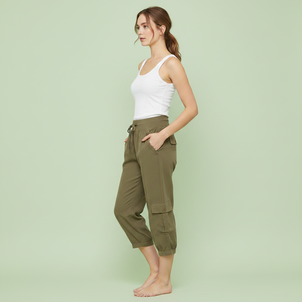 Pantaloni Jana | Pantaloni Donna Casual con Polsini Elastici